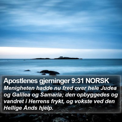 Apostlenes gjerninger 9:31 NORSK Bible Verse Image
