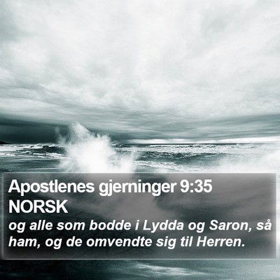 Apostlenes gjerninger 9:35 NORSK Bible Verse Image
