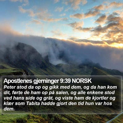 Apostlenes gjerninger 9:39 NORSK Bible Verse Image