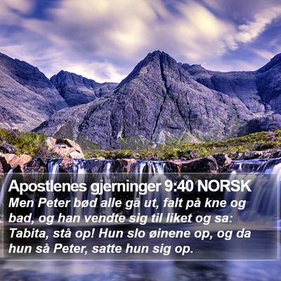 Apostlenes gjerninger 9:40 NORSK Bible Verse Image