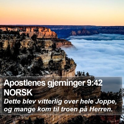Apostlenes gjerninger 9:42 NORSK Bible Verse Image