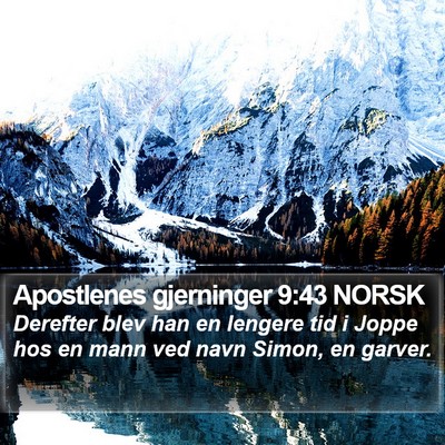 Apostlenes gjerninger 9:43 NORSK Bible Verse Image