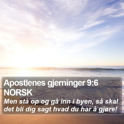 Apostlenes gjerninger 9:6 NORSK Bible Verse Image