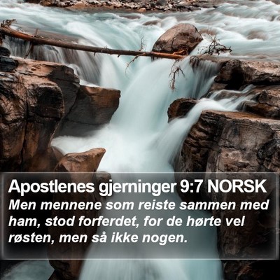 Apostlenes gjerninger 9:7 NORSK Bible Verse Image