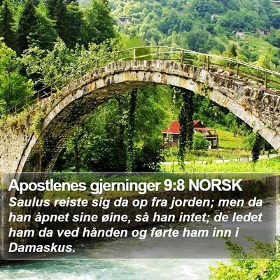 Apostlenes gjerninger 9:8 NORSK Bible Verse Image