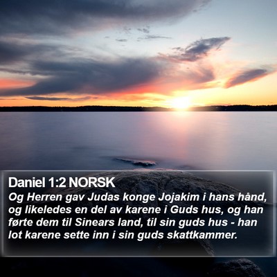 Daniel 1:2 NORSK Bible Verse Image