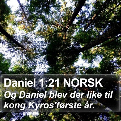Daniel 1:21 NORSK Bible Verse Image