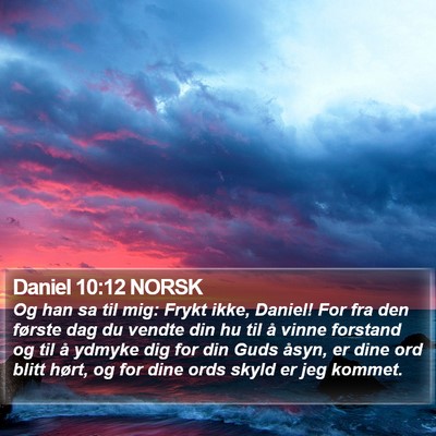 Daniel 10:12 NORSK Bible Verse Image