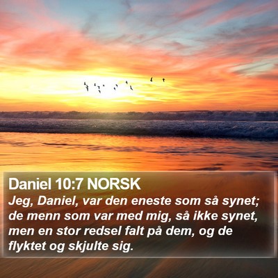 Daniel 10:7 NORSK Bible Verse Image