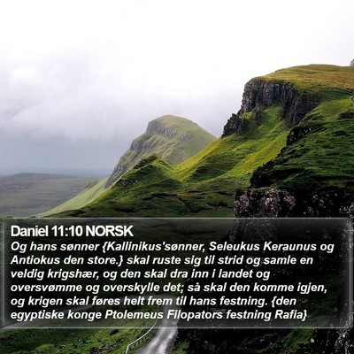 Daniel 11:10 NORSK Bible Verse Image