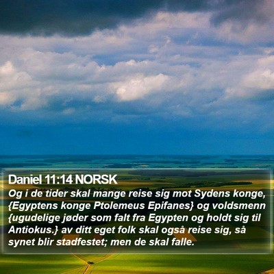 Daniel 11:14 NORSK Bible Verse Image