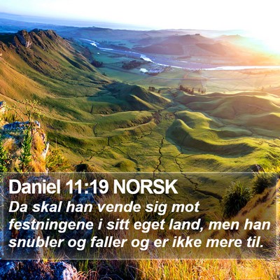 Daniel 11:19 NORSK Bible Verse Image