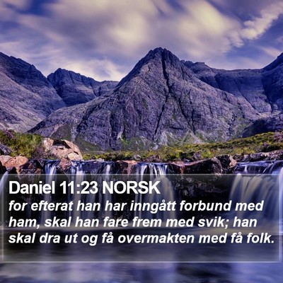 Daniel 11:23 NORSK Bible Verse Image