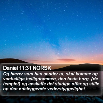 Daniel 11:31 NORSK Bible Verse Image