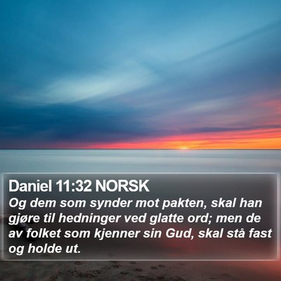 Daniel 11:32 NORSK Bible Verse Image
