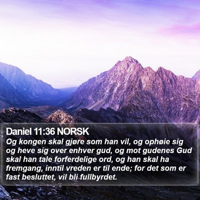 Daniel 11:36 NORSK Bible Verse Image