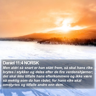 Daniel 11:4 NORSK Bible Verse Image
