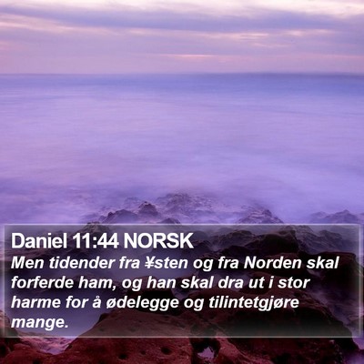 Daniel 11:44 NORSK Bible Verse Image