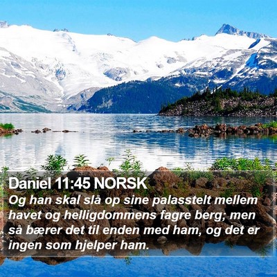 Daniel 11:45 NORSK Bible Verse Image