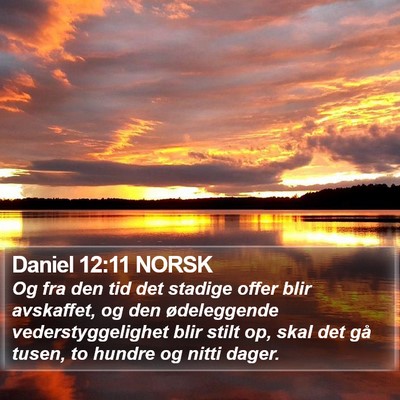 Daniel 12:11 NORSK Bible Verse Image
