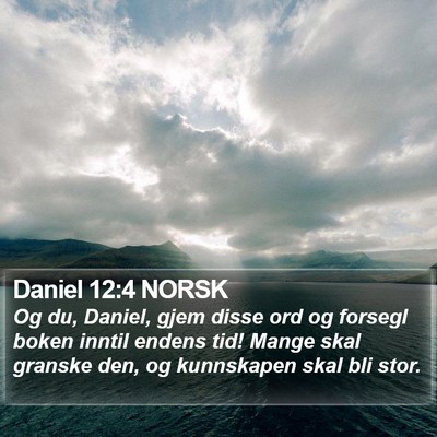 Daniel 12:4 NORSK Bible Verse Image