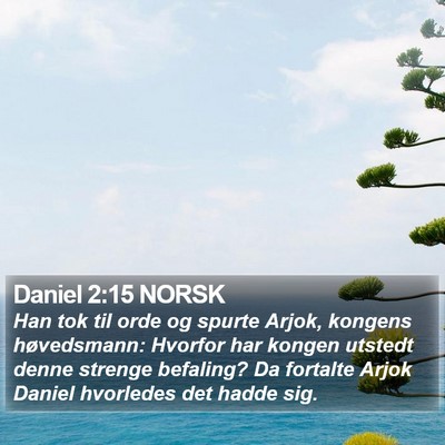 Daniel 2:15 NORSK Bible Verse Image