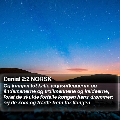 Daniel 2:2 NORSK Bible Verse Image