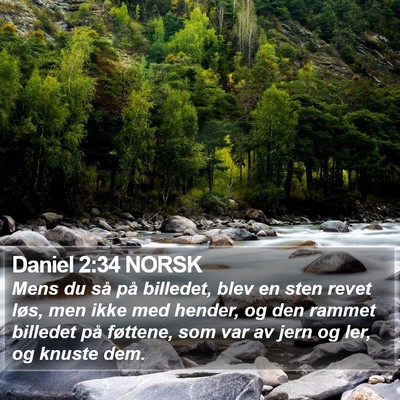 Daniel 2:34 NORSK Bible Verse Image