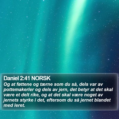 Daniel 2:41 NORSK Bible Verse Image