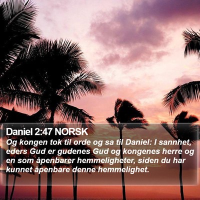 Daniel 2:47 NORSK Bible Verse Image