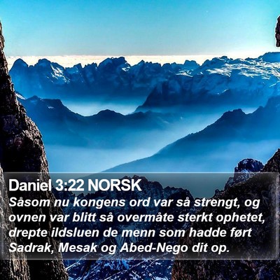 Daniel 3:22 NORSK Bible Verse Image
