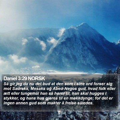 Daniel 3:29 NORSK Bible Verse Image