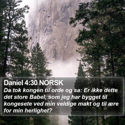 Daniel 4:30 NORSK Bible Verse Image