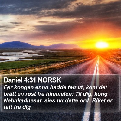 Daniel 4:31 NORSK Bible Verse Image