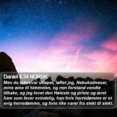 Daniel 4:34 NORSK Bible Verse Image