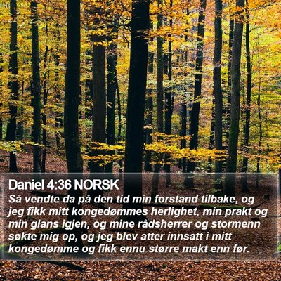 Daniel 4:36 NORSK Bible Verse Image