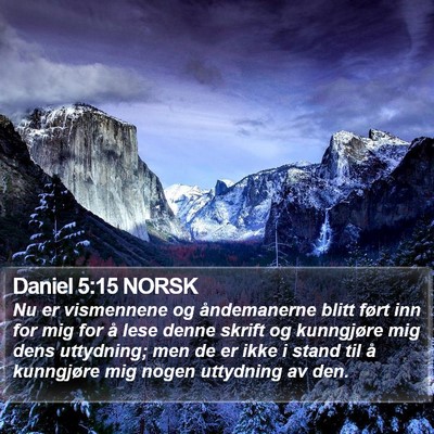 Daniel 5:15 NORSK Bible Verse Image