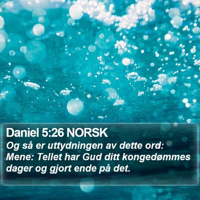 Daniel 5:26 NORSK Bible Verse Image
