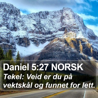 Daniel 5:27 NORSK Bible Verse Image