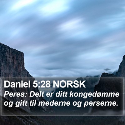 Daniel 5:28 NORSK Bible Verse Image
