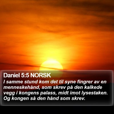 Daniel 5:5 NORSK Bible Verse Image
