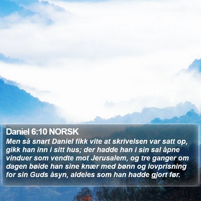 Daniel 6:10 NORSK Bible Verse Image