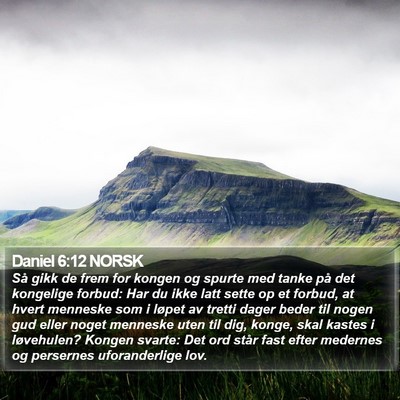 Daniel 6:12 NORSK Bible Verse Image