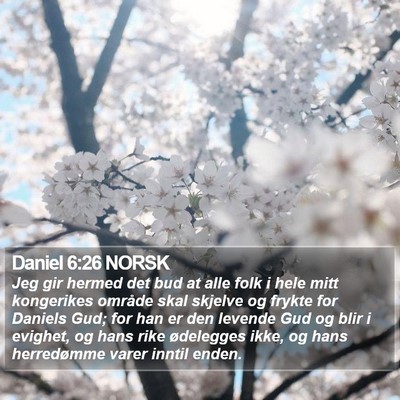 Daniel 6:26 NORSK Bible Verse Image