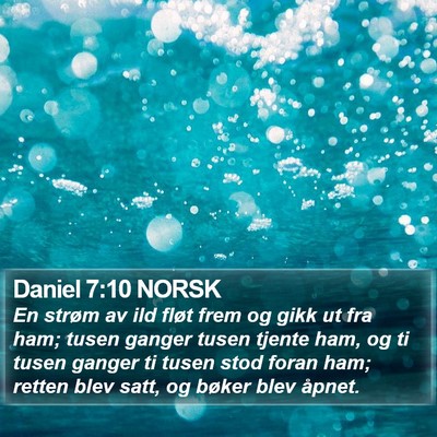 Daniel 7:10 NORSK Bible Verse Image