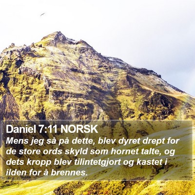 Daniel 7:11 NORSK Bible Verse Image