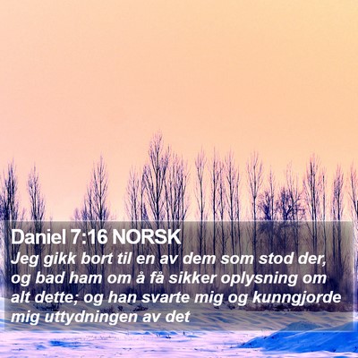 Daniel 7:16 NORSK Bible Verse Image