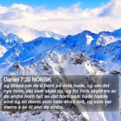 Daniel 7:20 NORSK Bible Verse Image