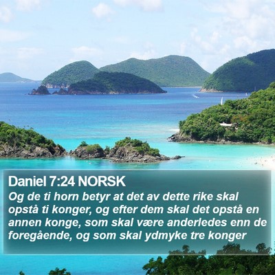 Daniel 7:24 NORSK Bible Verse Image