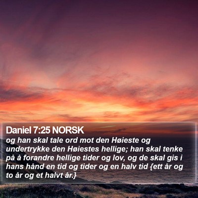 Daniel 7:25 NORSK Bible Verse Image
